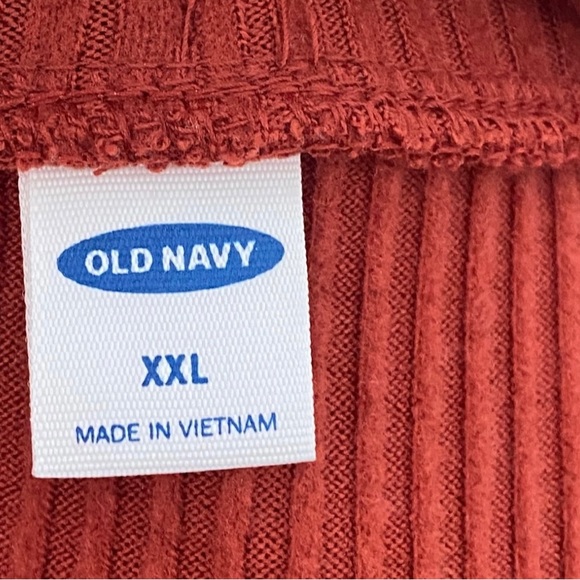 Old Navy, Plus Size XXL Burnt Orange Mock Neck Warm 3/4 Sleeve Pullover Shirt - Picture 8 of 9